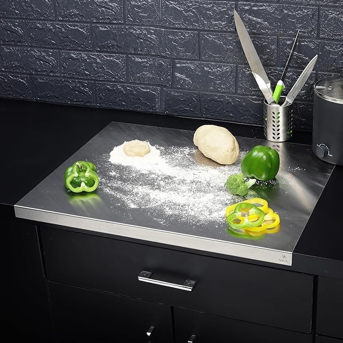 Stainless Steel Cutting Board Durable Perfect For All Your Chopping Needs.