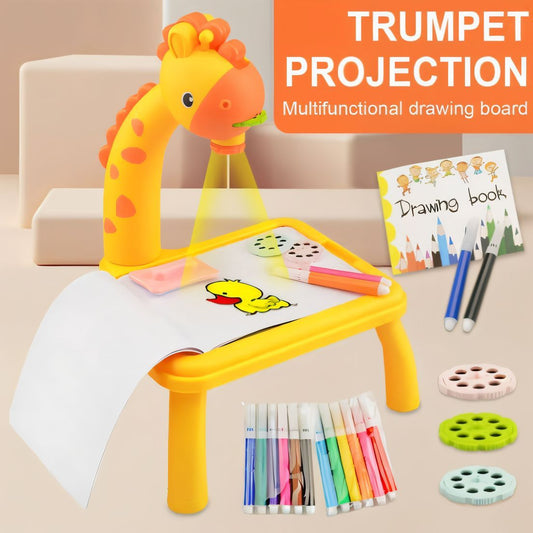 Art Drawing Board Leds Projector Light Toy Children Kids Painting Table