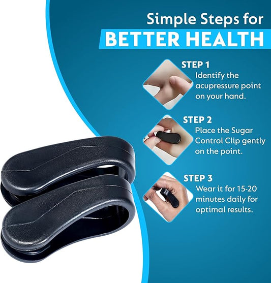 Sugar Control Li4 Relief Hand Clip Migraine Pressure Point Clip